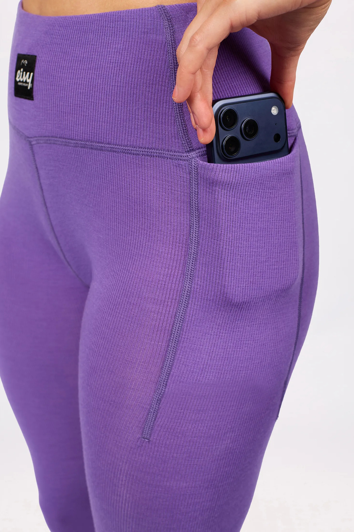 POCKET MERINO WOOL RIB TIGHTS