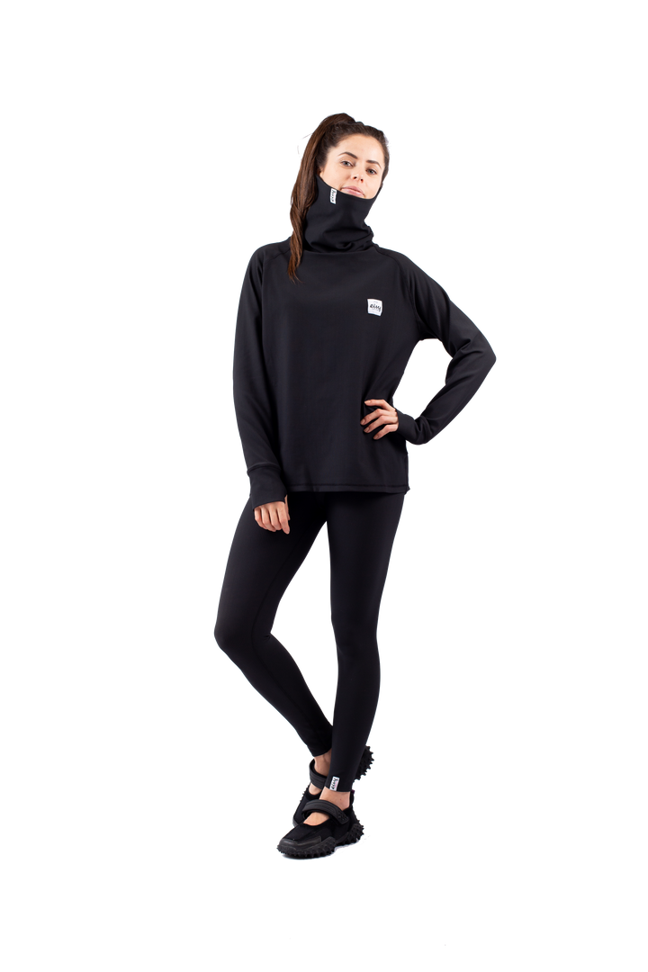 男友款绑腿罗纹上衣